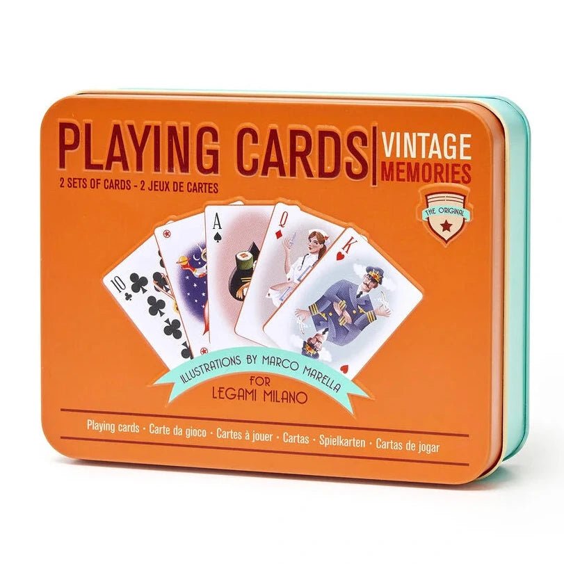 Speelkaarten Vintage Memories - 2 sets - Kaartspellen Legami - In den Olifant