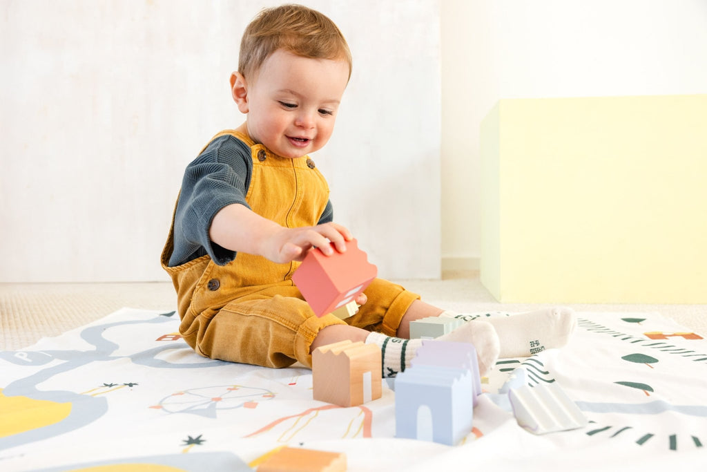 Speelkleed Playtime Cloth GOTS Happy Fruits - 100 x 100 cm - Speelmatten en - bogen Lässig - In den Olifant