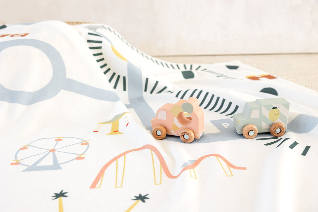 Speelkleed Playtime Cloth GOTS Happy Fruits - 100 x 100 cm - Speelmatten en - bogen Lässig - In den Olifant