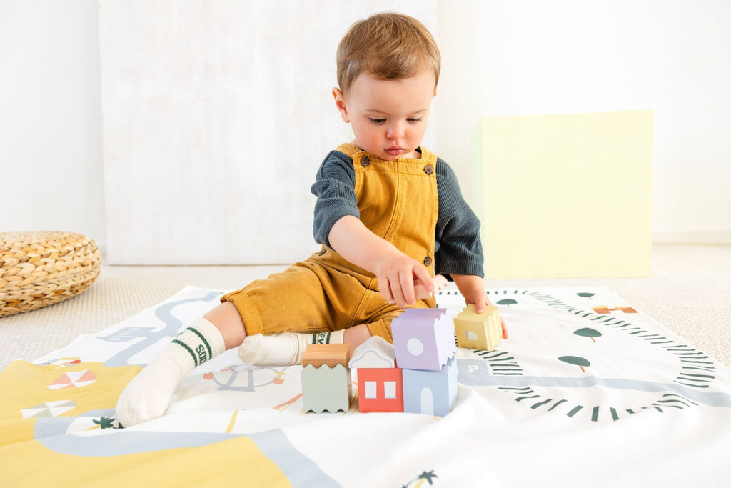 Speelkleed Playtime Cloth GOTS Happy Fruits - 100 x 100 cm - Speelmatten en - bogen Lässig - In den Olifant