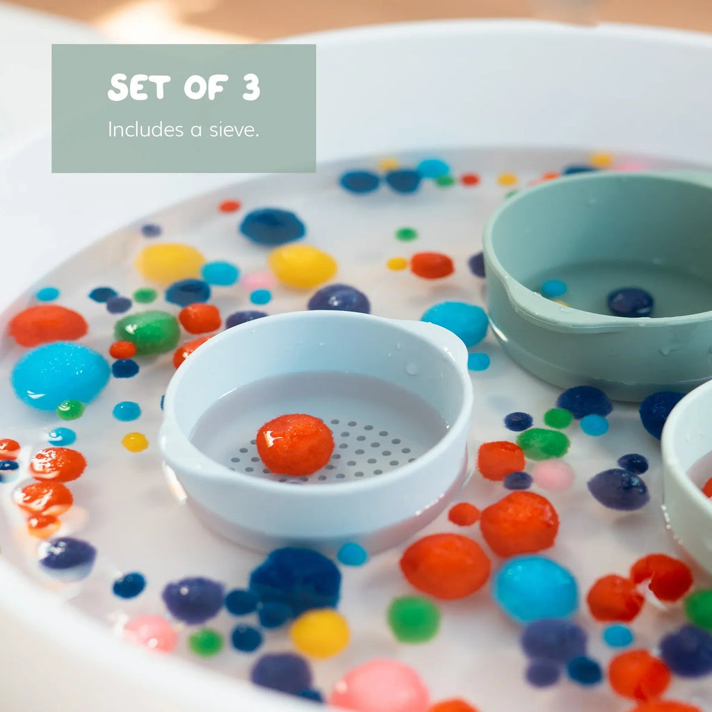 Speelkommetjes Nesting Bowls Green/Blue - set van 3 - Sensorisch speelgoed Inspire My Play - In den Olifant