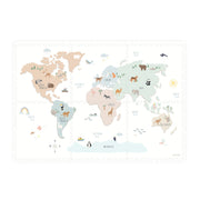Speelmat EEVAA 3 - in - 1 – Worldmap Colour Design - Speelmatten en - bogen Play&go - In den Olifant