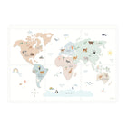 Speelmat EEVAA 3 - in - 1 – Worldmap Colour Design - Speelmatten en - bogen Play&go - In den Olifant