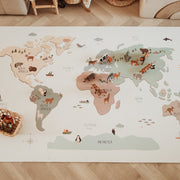 Speelmat EEVAA 3 - in - 1 – Worldmap Colour Design - Speelmatten en - bogen Play&go - In den Olifant