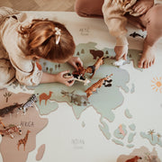 Speelmat EEVAA 3 - in - 1 – Worldmap Colour Design - Speelmatten en - bogen Play&go - In den Olifant