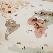 Speelmat EEVAA 3 - in - 1 – Worldmap Colour Design - Speelmatten en - bogen Play&go - In den Olifant