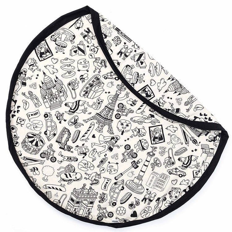 Speelmat en opbergtas om in te kleuren - Omy Paris - Opbergers Play&go - In den Olifant