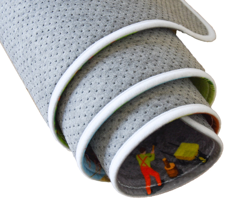 Speelmat met straten Boerderij - 130 x 180 cm - Speelmatten en - bogen Mats & Joy - In den Olifant