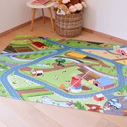 Speelmat met straten Boerderij - 130 x 180 cm - Speelmatten en - bogen Mats & Joy - In den Olifant