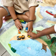 Speelmat met straten Village - 130 x 180 cm - Speelmatten en - bogen Mats & Joy - In den Olifant