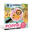 Speelposters met 50 stickers Savanne - 3 tot 6 jaar - Stickers en stickersets Poppik - In den Olifant
