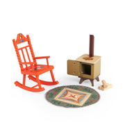 Speelset bij het haardvuur - Les Minouchkas - Poppenhuismeubels en accessoires Moulin Roty - In den Olifant