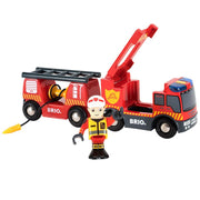 Speelset Emergency Fire Engine met 1 speelfiguurtje - Auto's en voertuigen Brio - In den Olifant
