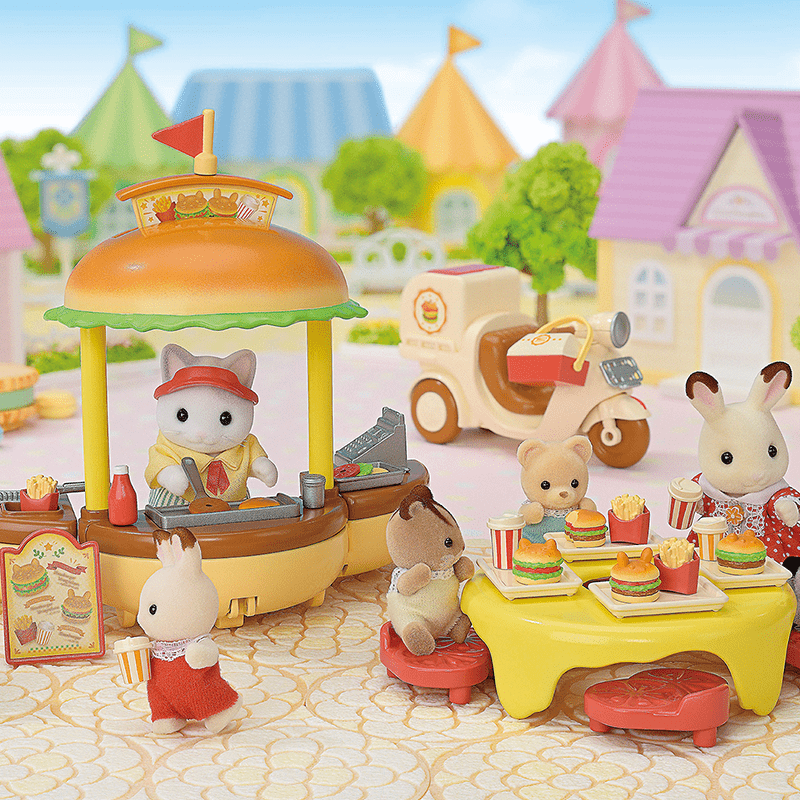 Speelset Hamburger Stand met 1 popje - Speelsets Sylvanian Families - In den Olifant