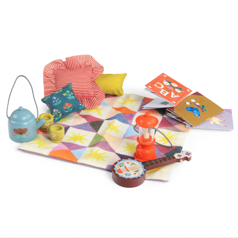 Speelset het verhalenhoekje - Les Minouchkas - Poppenhuismeubels en accessoires Moulin Roty - In den Olifant