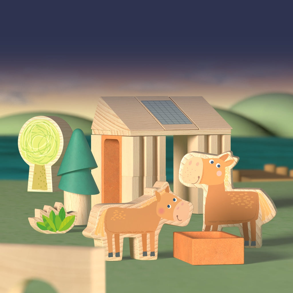 Speelset My 1st Block World - Paardenstal - Speelsets Haba - In den Olifant