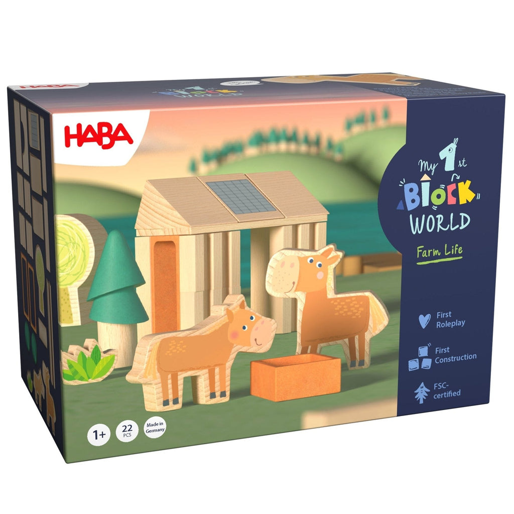Speelset My 1st Block World - Paardenstal - Speelsets Haba - In den Olifant