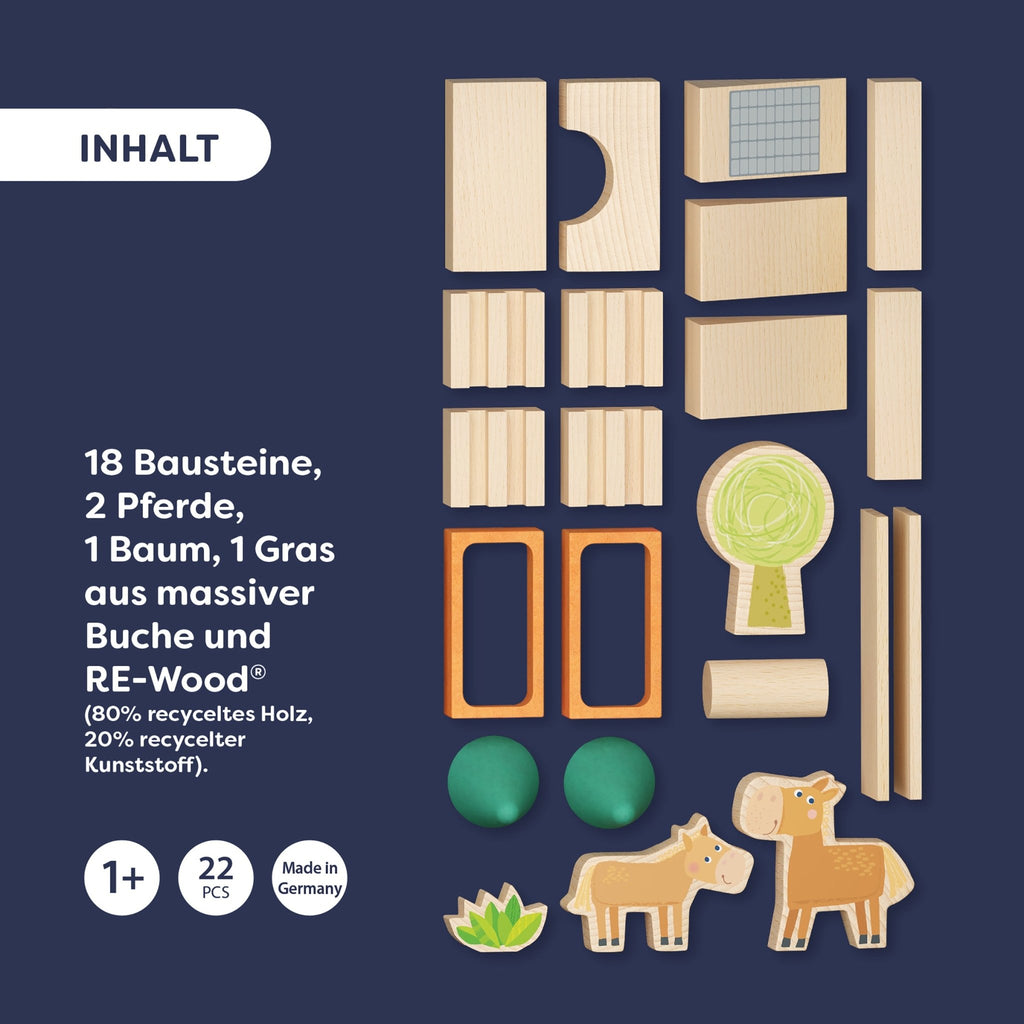 Speelset My 1st Block World - Paardenstal - Speelsets Haba - In den Olifant