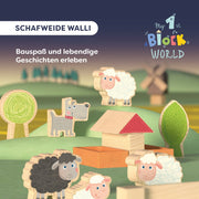 Speelset My 1st Block World Schapenweide - set van 17 - Speelsets Haba - In den Olifant