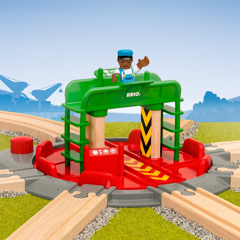 Speelset Turntable & figure met 1 speelfiguurtje - Treinsporen en accessoires Brio - In den Olifant