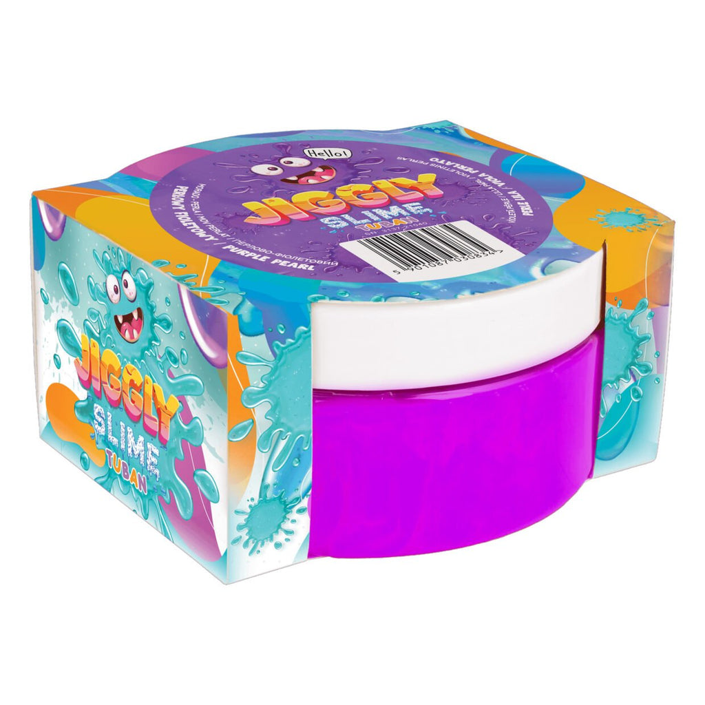 Speelslijm Jiggly paars met parelglans - 200 g - Sensorisch speelgoed Tuban - In den Olifant