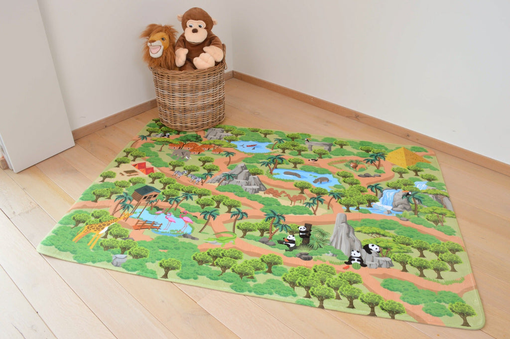 Speeltapijt Jungle - 130 x 180 cm - Speelmatten en - bogen Mats & Joy - In den Olifant