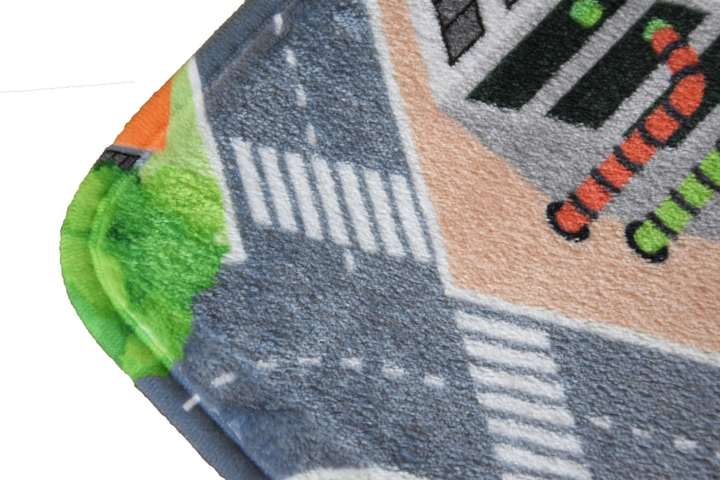 Speeltapijt met straten City - 130 x 180 cm - Speelmatten en - bogen Mats & Joy - In den Olifant