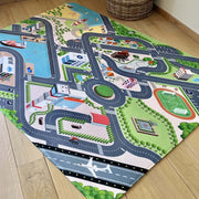 Speeltapijt met straten City - 130 x 180 cm - Speelmatten en - bogen Mats & Joy - In den Olifant