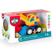 Speelvoertuig Dexter the digger - set van 4 - Speelvoertuigen WOW - In den Olifant