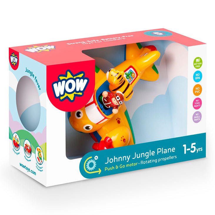 Speelvoertuig Johnny Jungle Plane - set van 3 - Vliegtuigen en helicopters WOW Toys - In den Olifant