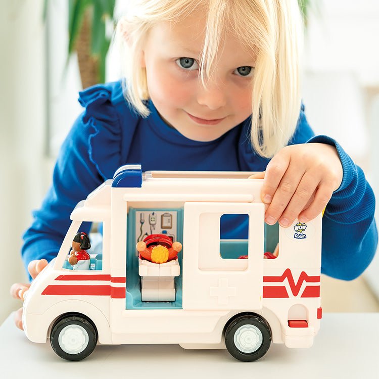 Speelvoertuig Robin's Medical Rescue - set van 5 - Speelvoertuigen WOW - In den Olifant