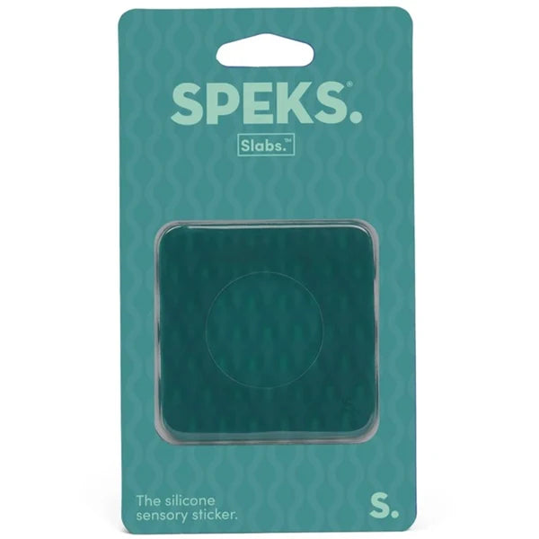 Siliconen sensorische sticker Slabs Square Mesh Green