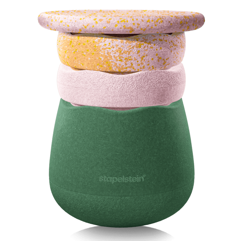 Spring Special Dynamic all Water Lily - set van 4 + GRATIS Pad Dark Blue - Poefs en kinderzetels Stapelstein - In den Olifant