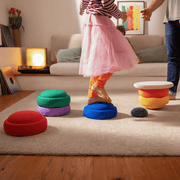 Spring Special Rainbow Set Classic - set van 6 + 1 balansboard + 1 GRATIS mini - Open ended speelgoed Stapelstein - In den Olifant