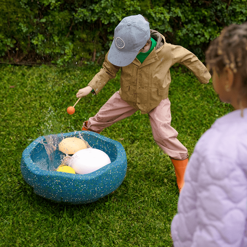 Spring Special Water Play Set - set van 4 + GRIMMS drumstok - Waterspeelgoed Stapelstein - In den Olifant