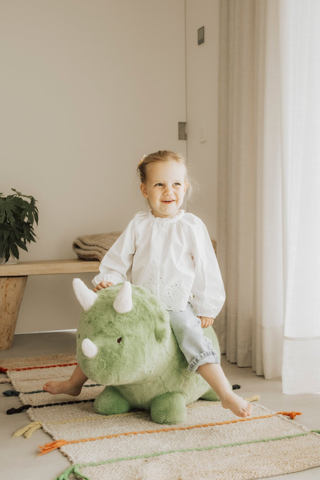 Springdier Soft bouncy dino - Balansspeelgoed Wild & Soft - In den Olifant