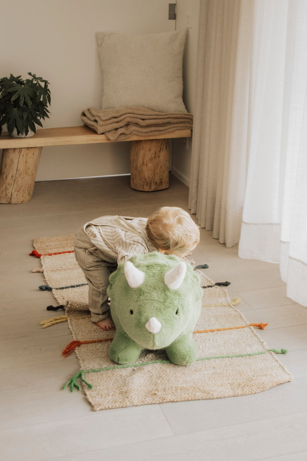 Springdier Soft bouncy dino - Balansspeelgoed Wild & Soft - In den Olifant