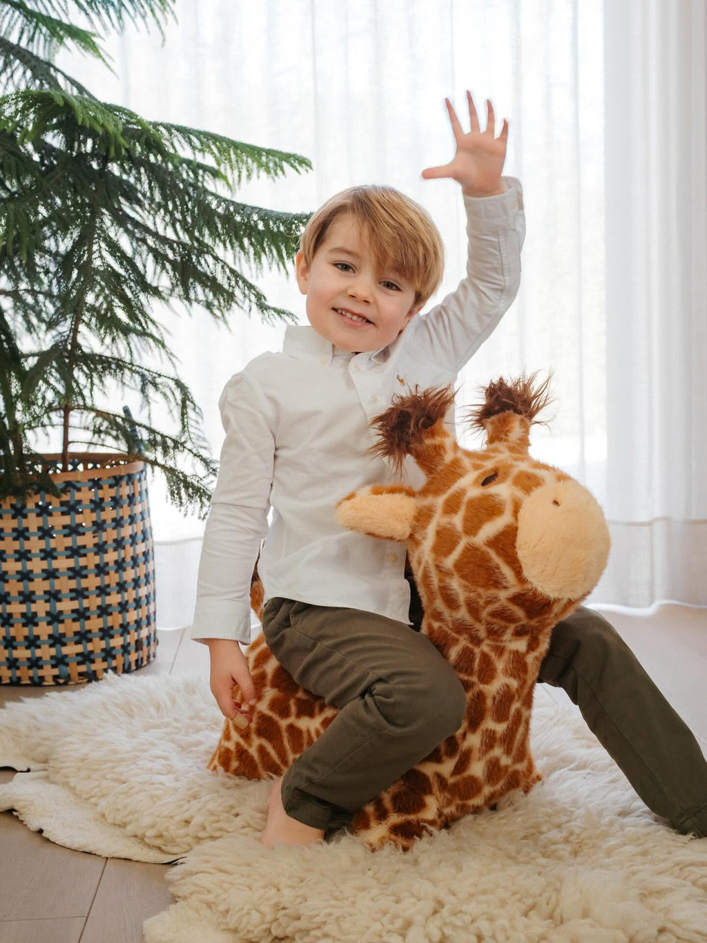 Springdier Soft bouncy Giraf - Balansspeelgoed Wild & Soft - In den Olifant