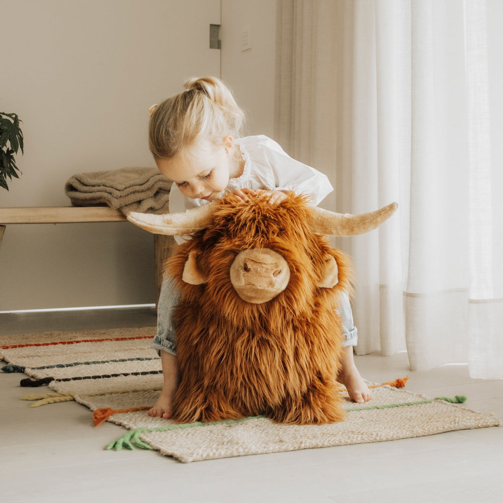 Springdier Soft bouncy Hooglandkoe - Balansspeelgoed Wild & Soft - In den Olifant