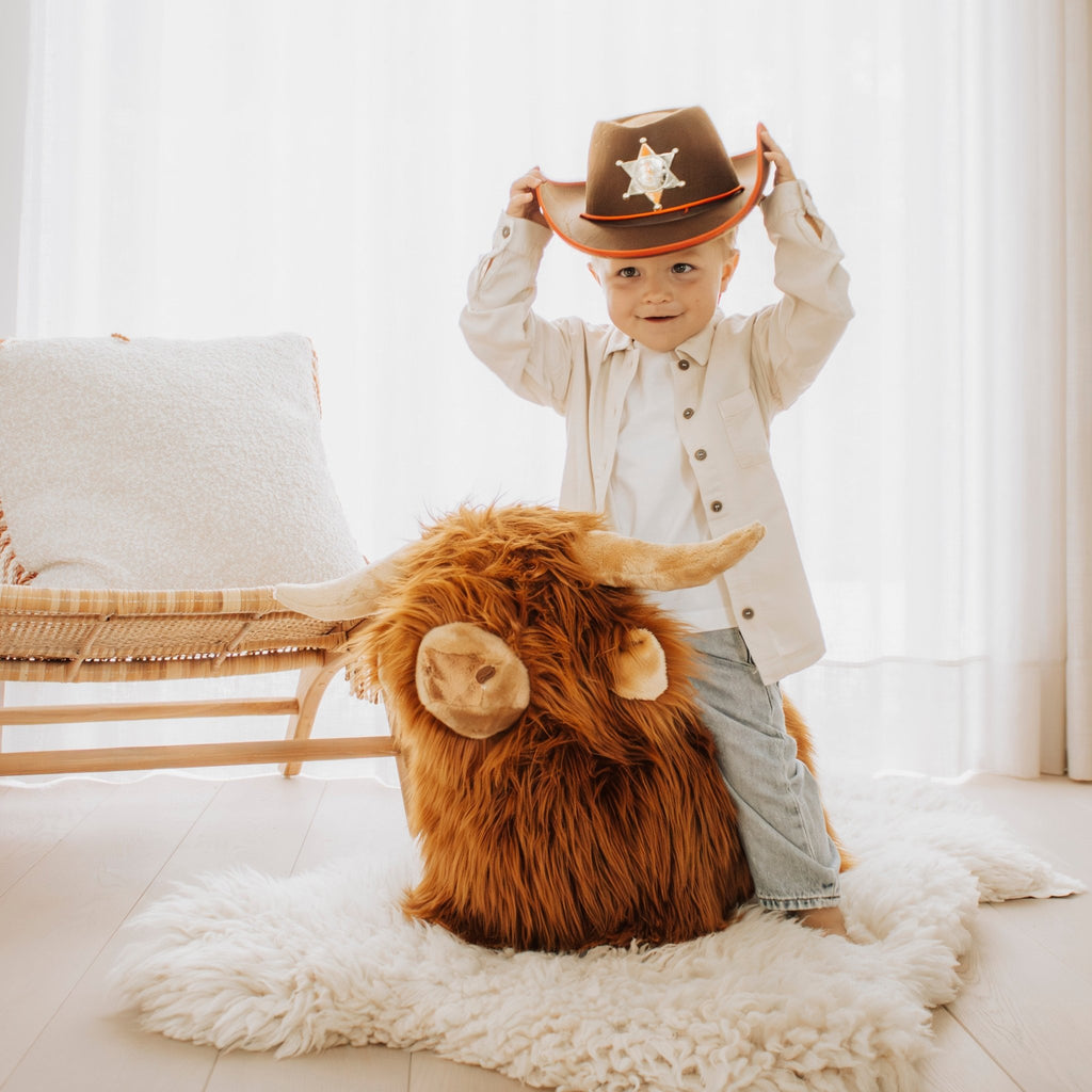 Springdier Soft bouncy Hooglandkoe - Balansspeelgoed Wild & Soft - In den Olifant