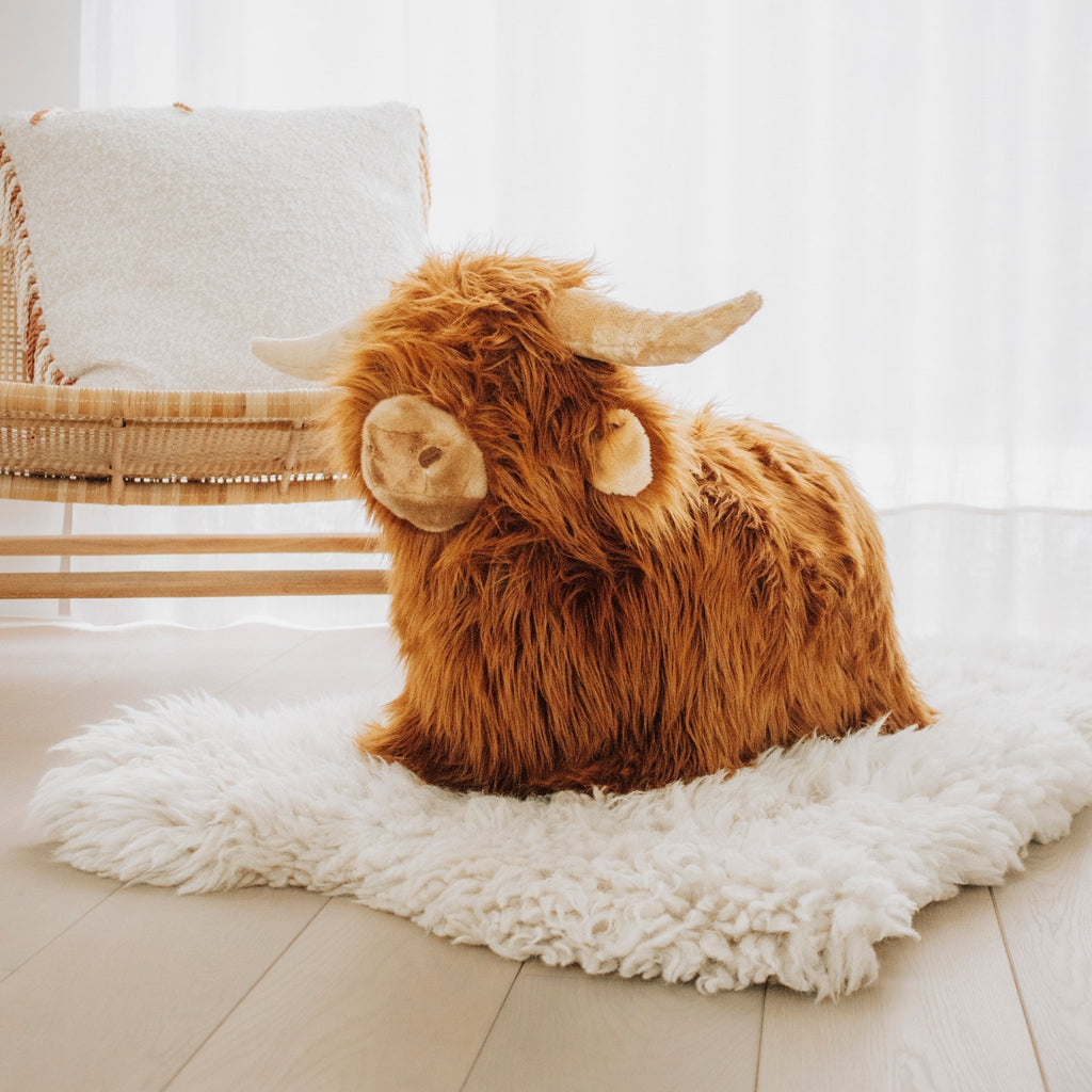 Springdier Soft bouncy Hooglandkoe - Balansspeelgoed Wild & Soft - In den Olifant