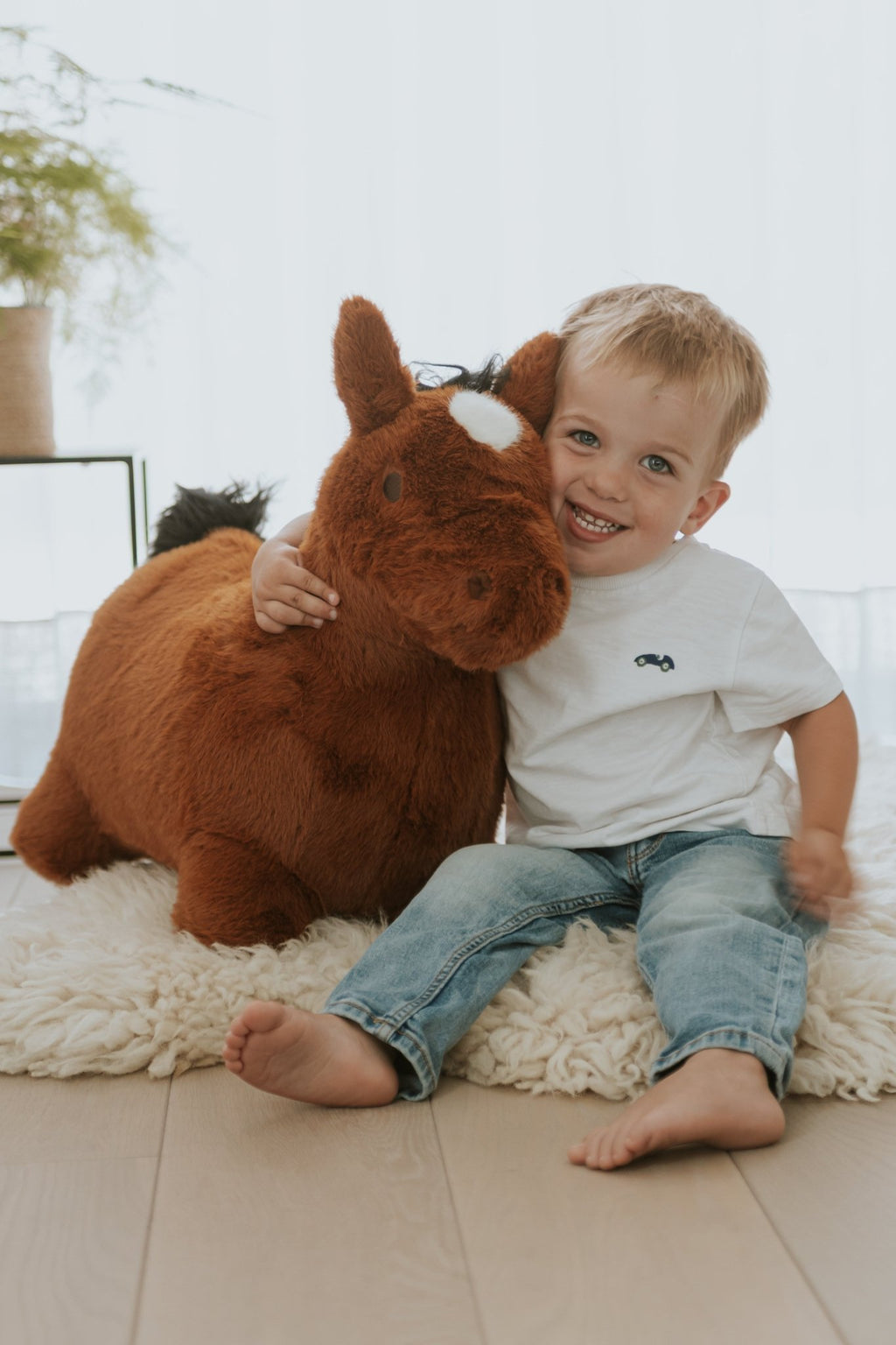 Springdier Soft Bouncy Paard - Balansspeelgoed Wild & Soft - In den Olifant