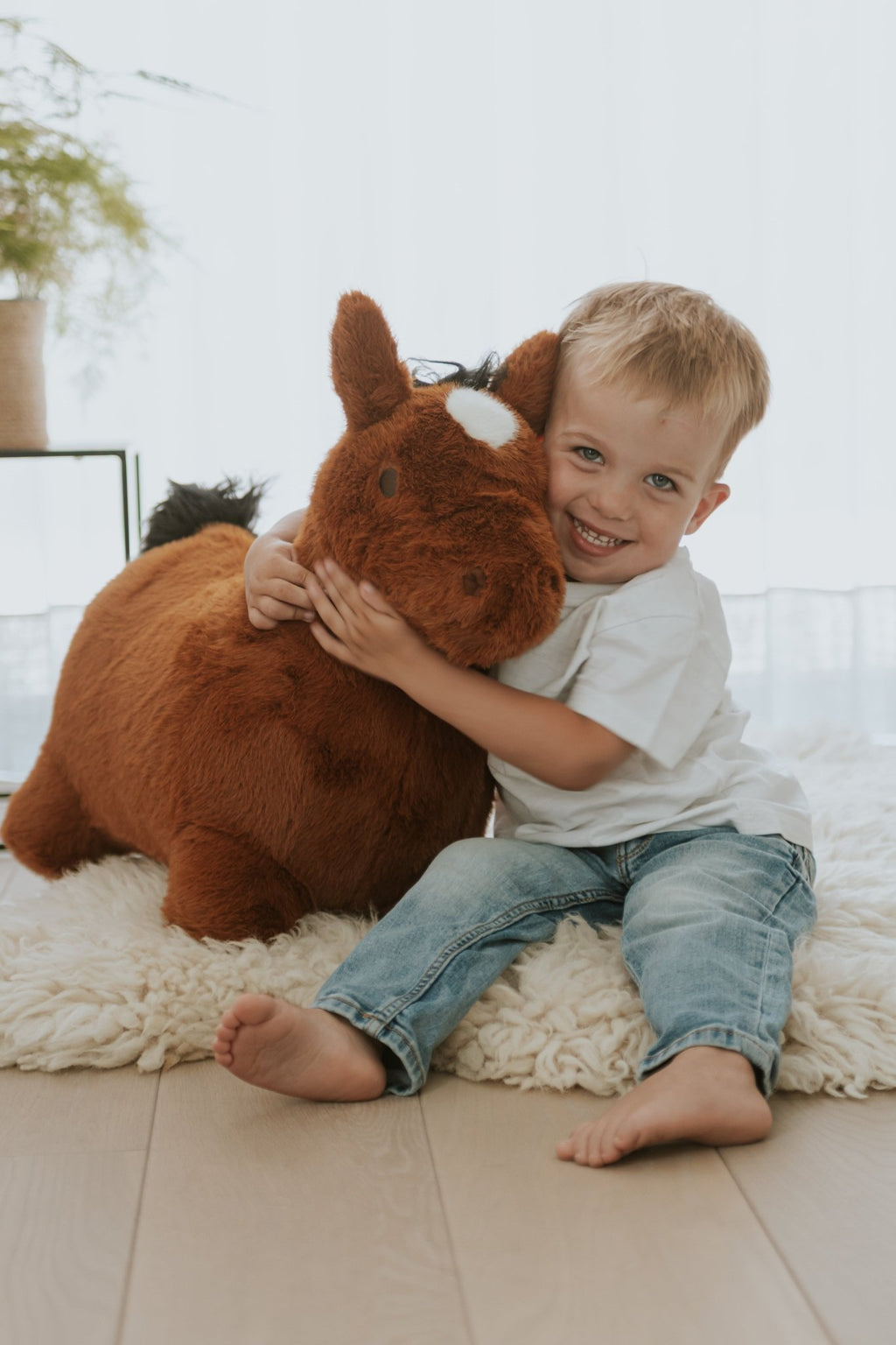 Springdier Soft Bouncy Paard - Balansspeelgoed Wild & Soft - In den Olifant