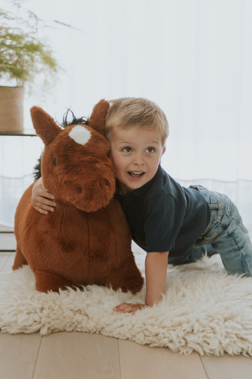 Springdier Soft Bouncy Paard - Balansspeelgoed Wild & Soft - In den Olifant