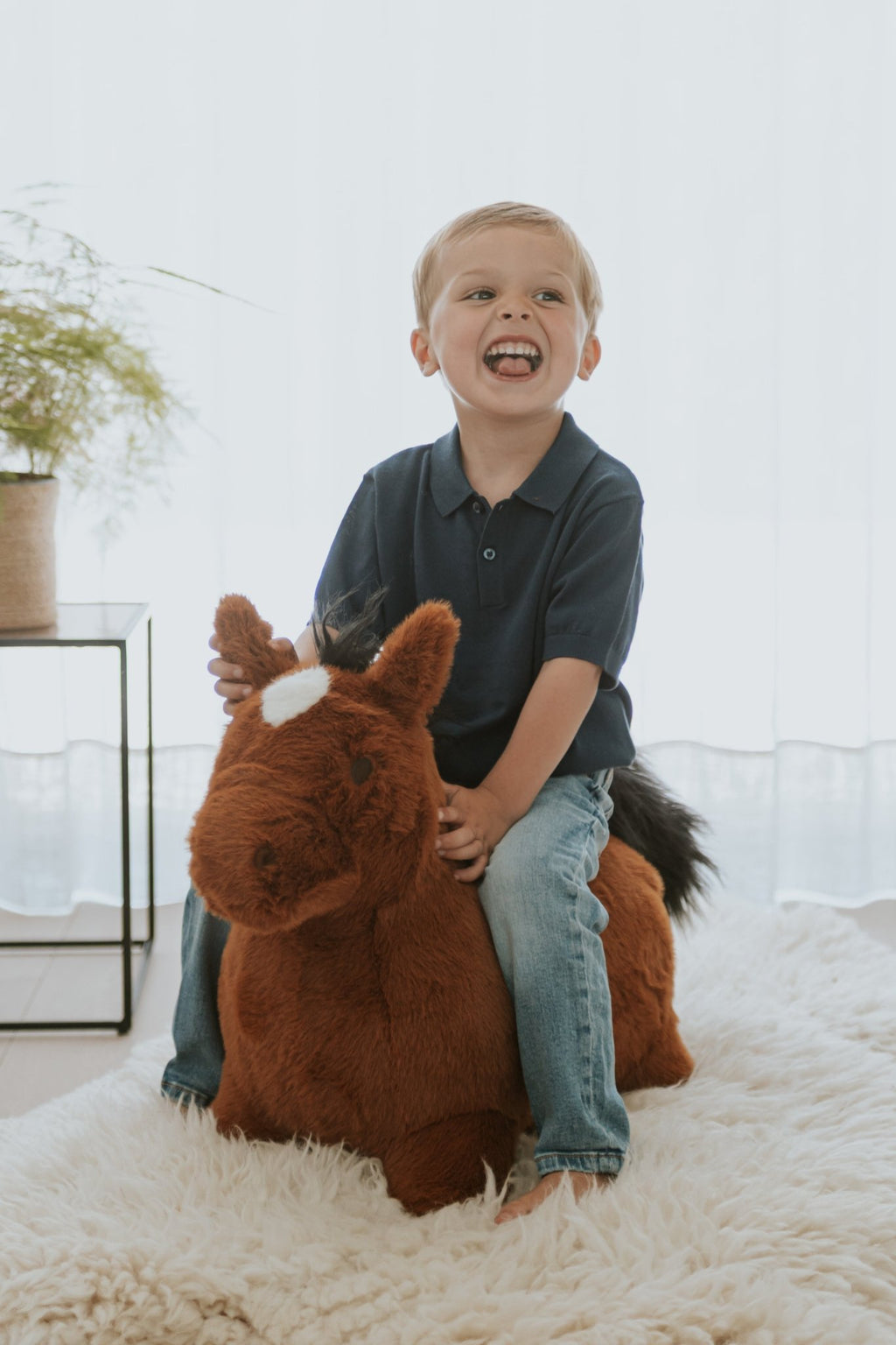 Springdier Soft Bouncy Paard - Balansspeelgoed Wild & Soft - In den Olifant