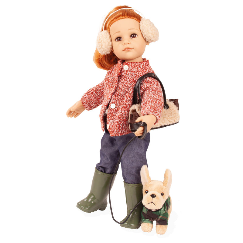 Staande pop Hannah and her dog - 50 cm - Staande poppen Götz - In den Olifant