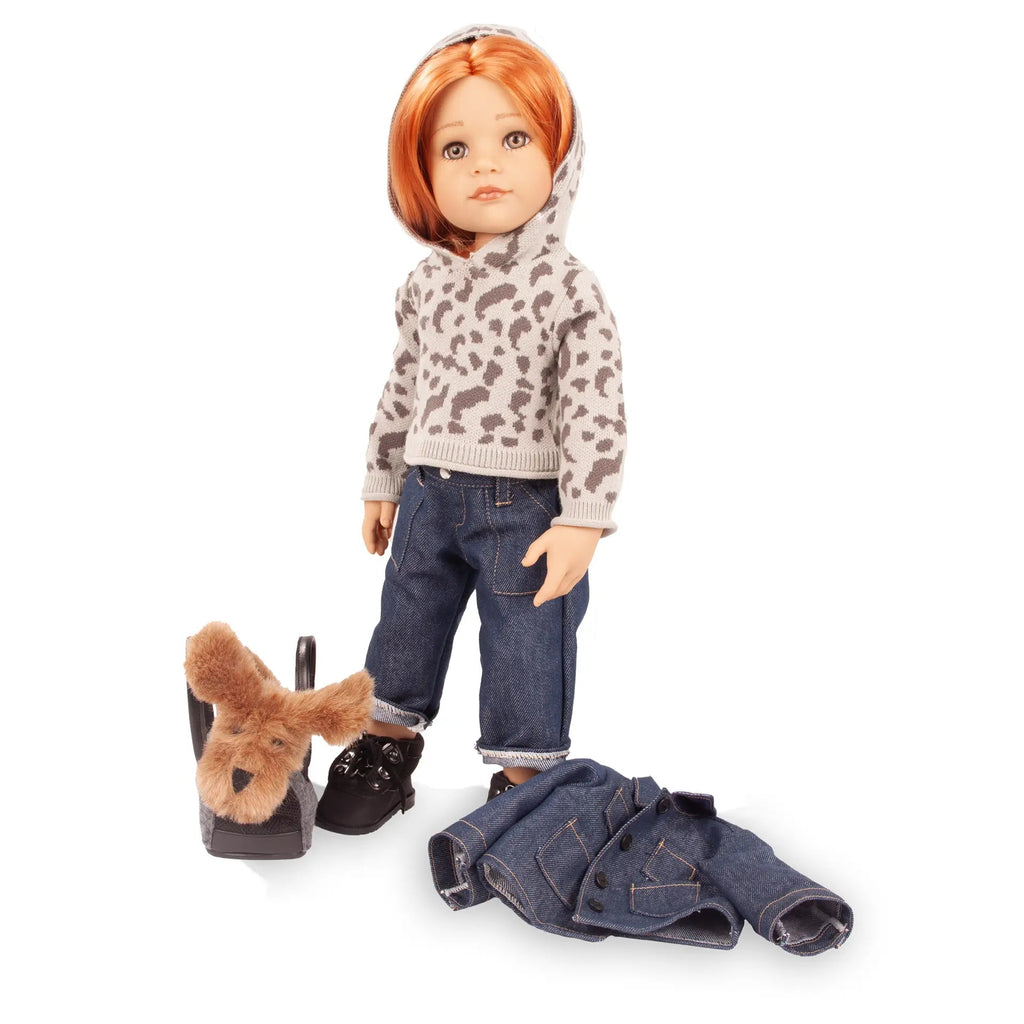 Staande Pop Hannah en haar hond Polly - 50 cm - Staande poppen Götz - In den Olifant