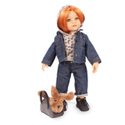 Staande Pop Hannah en haar hond Polly - 50 cm - Staande poppen Götz - In den Olifant