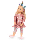Staande Pop Happy Kidz Anna Unicorn - 50 cm - Staande poppen Götz - In den Olifant