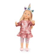 Staande Pop Happy Kidz Anna Unicorn - 50 cm - Staande poppen Götz - In den Olifant